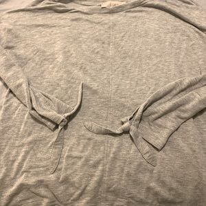Loft light grey tie wrist tee shirt